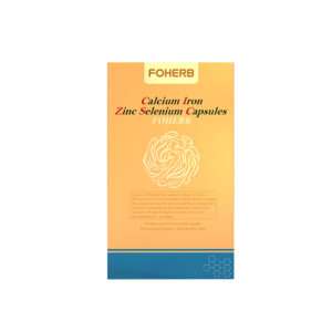 Official FOHERB packaging for the premium Calcium iron zinc selenium capsules